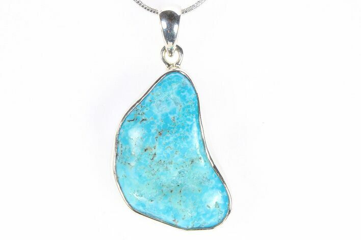 Kingman Turquoise Pendant (Necklace) - Sterling Silver #278584